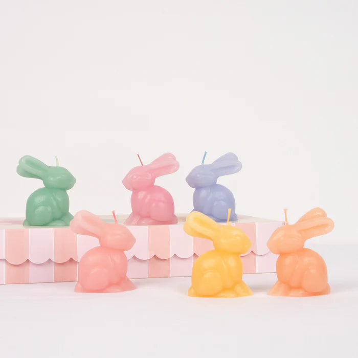 Velas de mesa con forma de conejo x 6