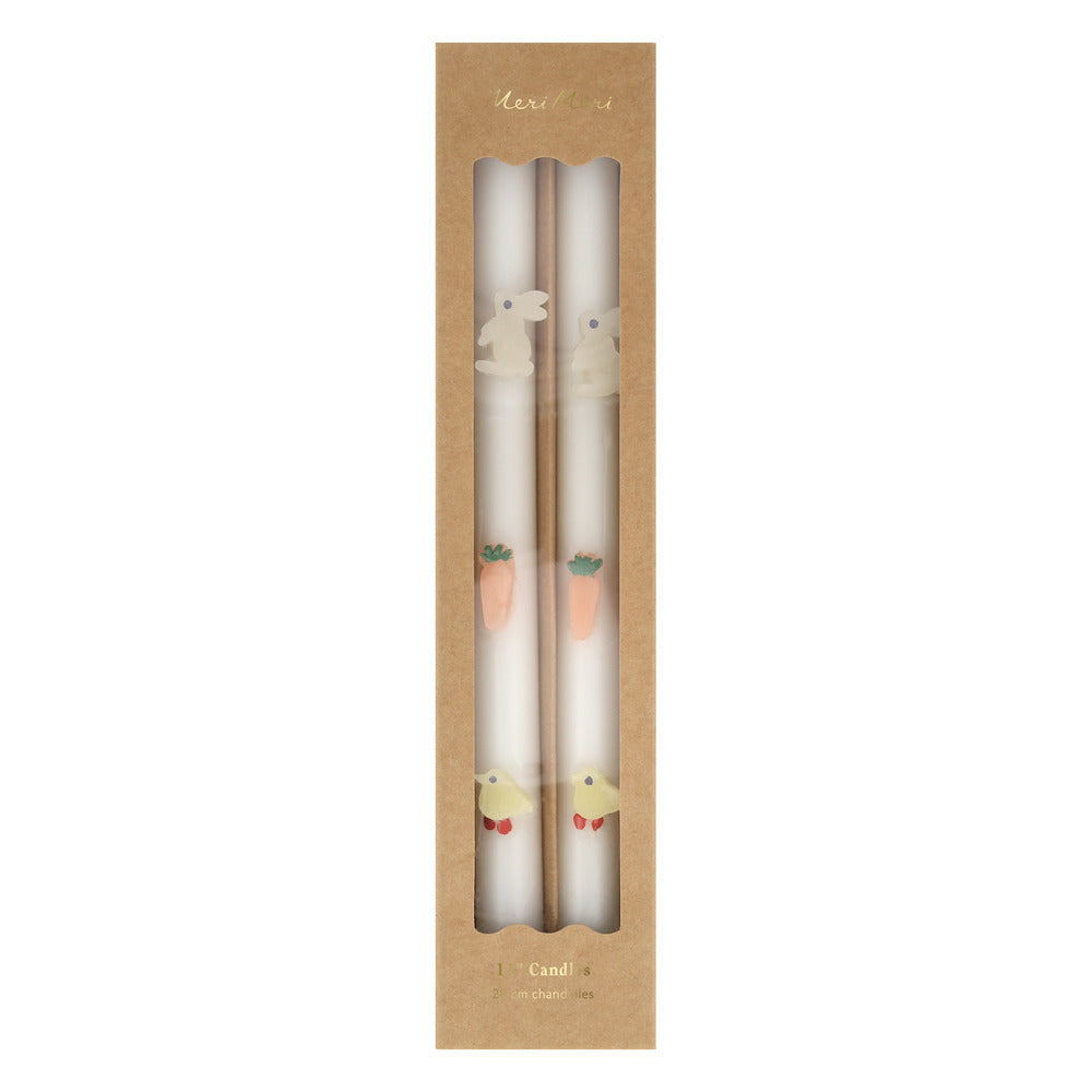Velas de mesa con iconos de Pascua