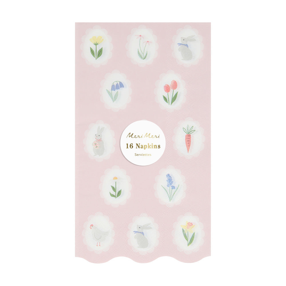 Servilletas camafeos de Pascua - alargadas