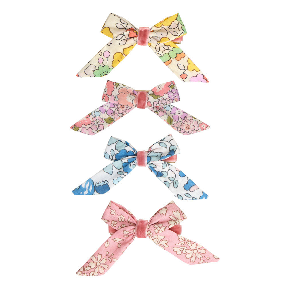 Clips - mini lazos con tela Liberty