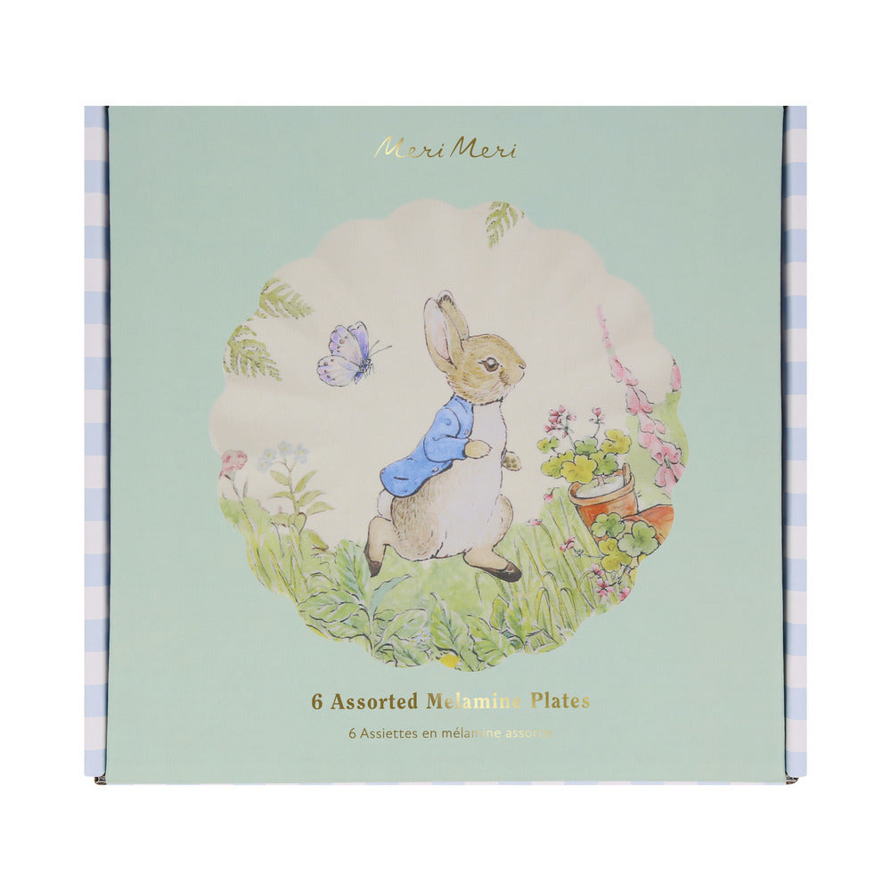 Set x 6 platos de melamina Peter Rabbit- pequeños