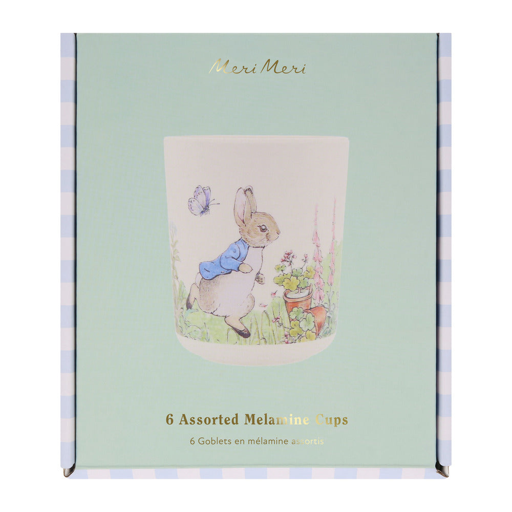 Set x 6 vasos de melamina Peter Rabbit