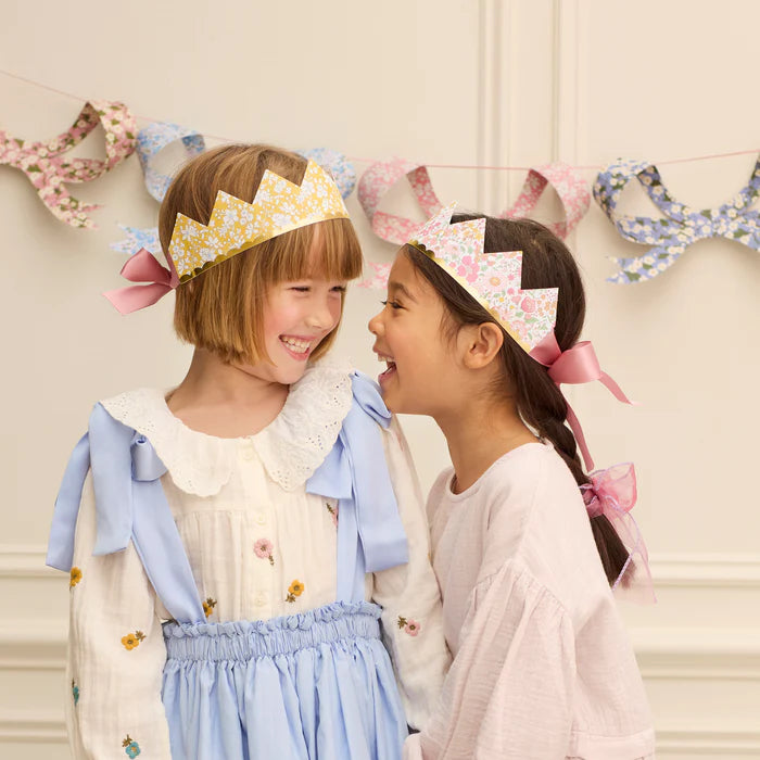 Coronas de papel flores Liberty