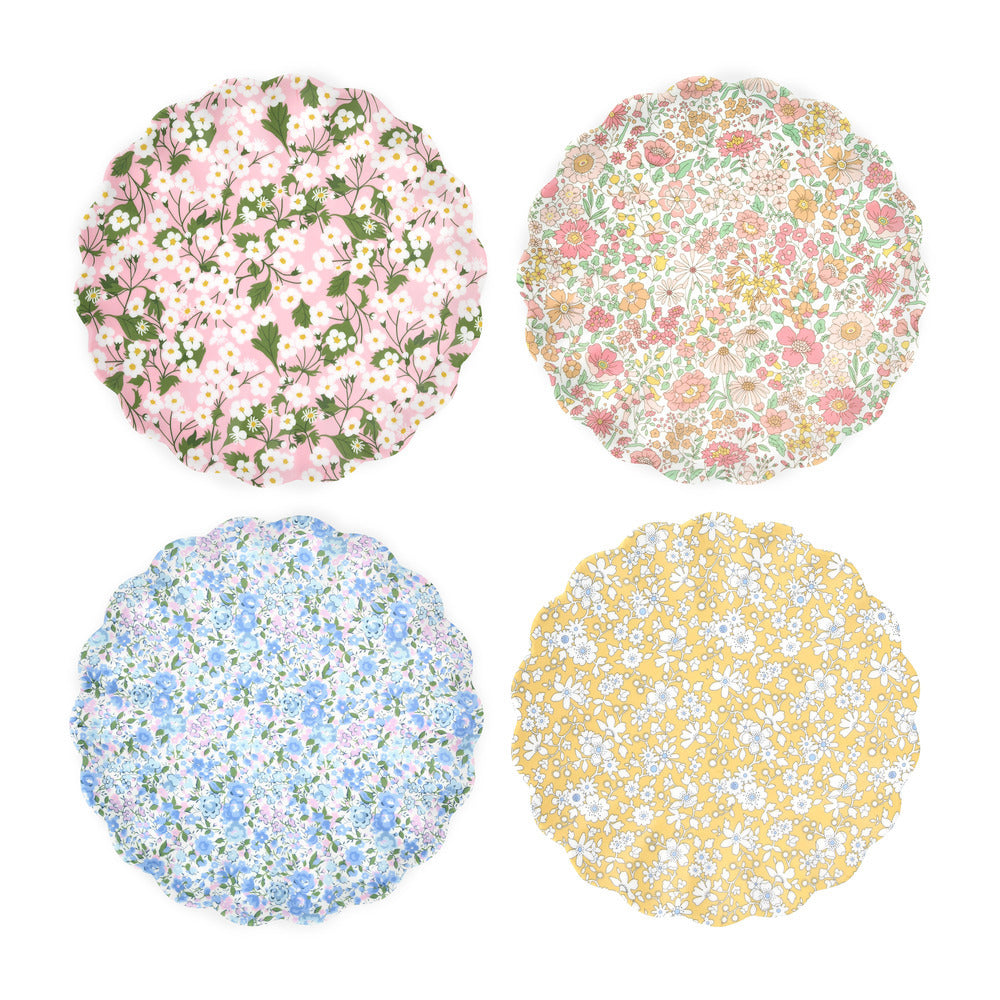 Set x 4 platos de melamina flores Liberty - pequeños