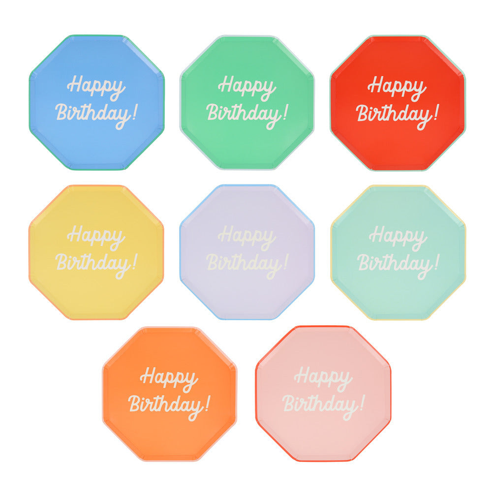 Platos mix Happy Birthday - medianos