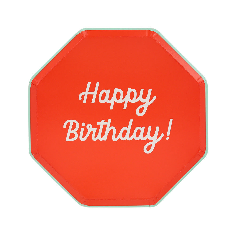 Platos mix Happy Birthday - medianos