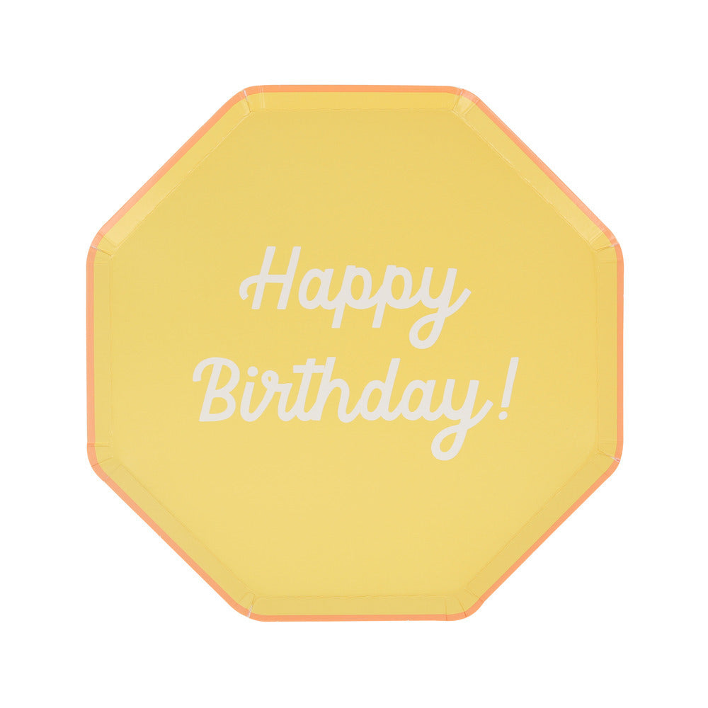 Platos mix Happy Birthday - medianos