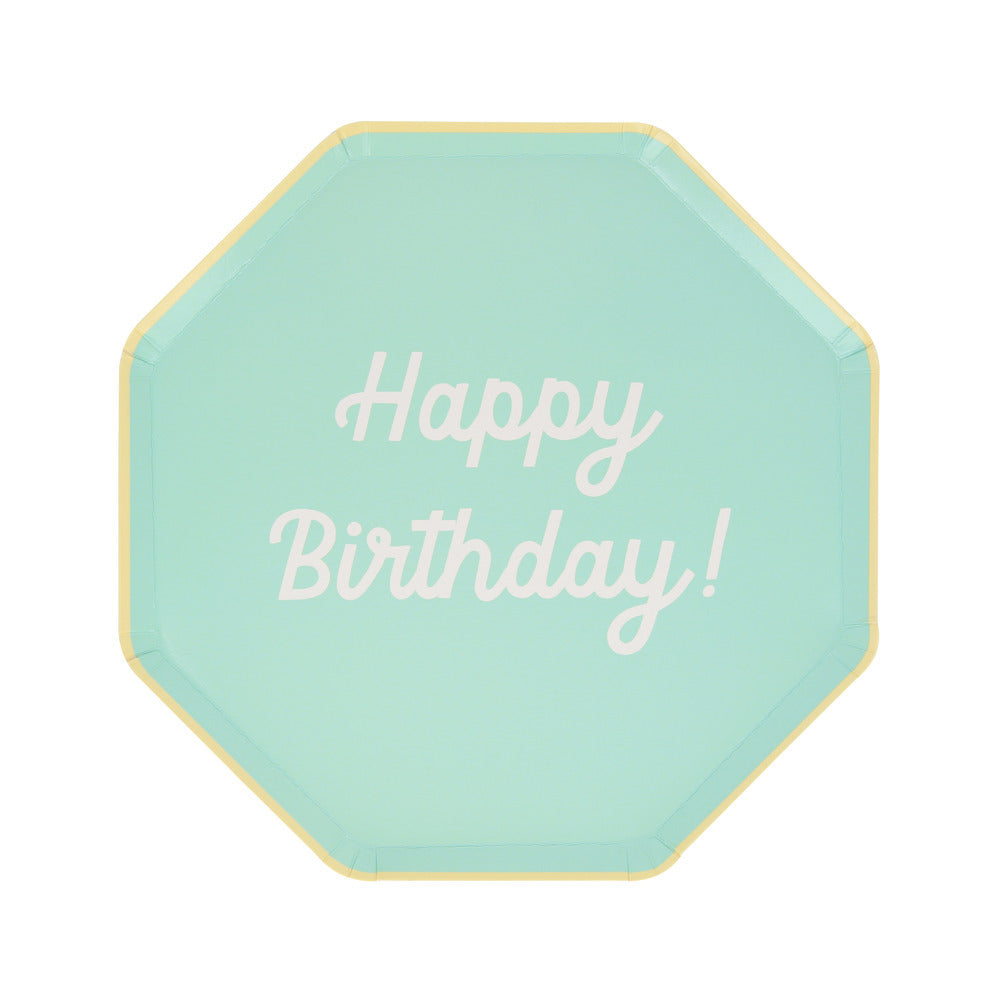 Platos mix Happy Birthday - medianos