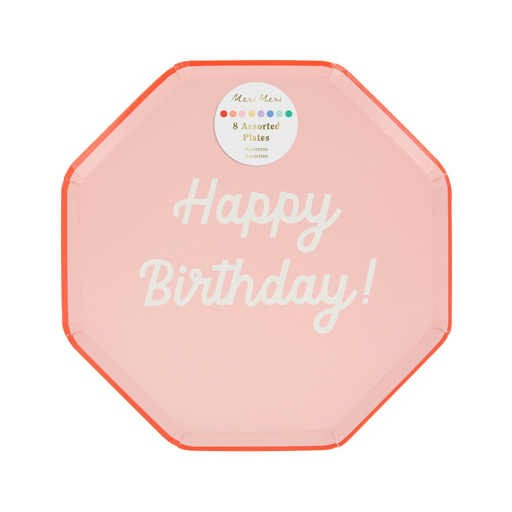 Platos mix Happy Birthday - medianos