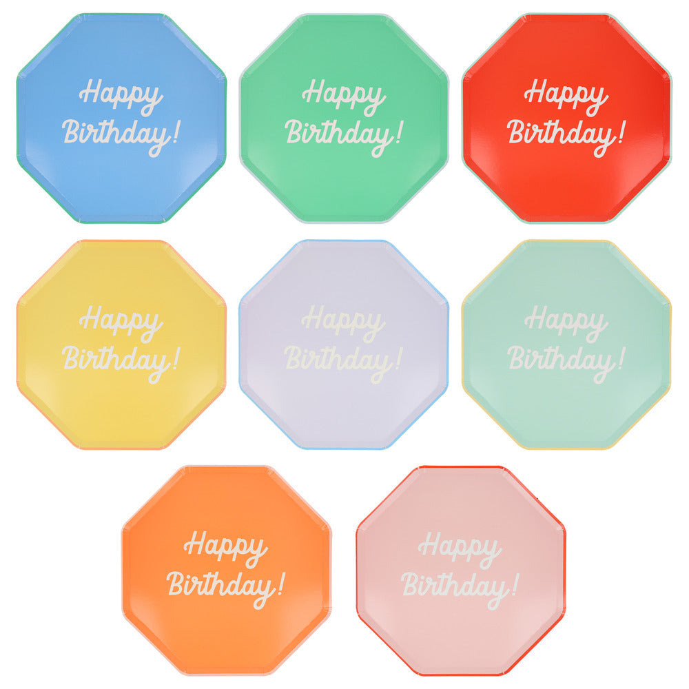 Platos mix Happy Birthday - grandes