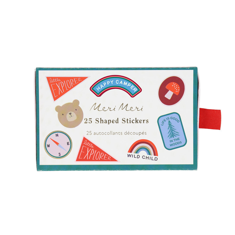 Stickers en cajita - camping