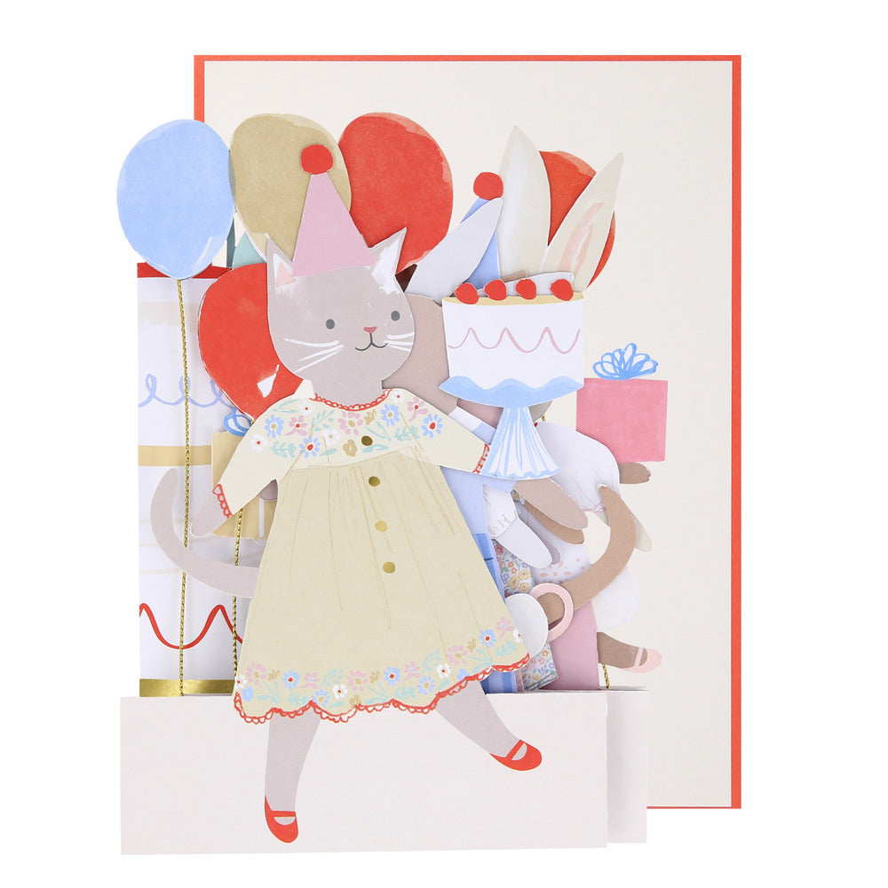 Tarjeta - fiesta de animalitos (happy birthday)