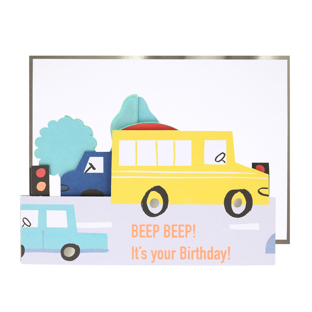 Tarjeta - medios de transporte (happy birthday)