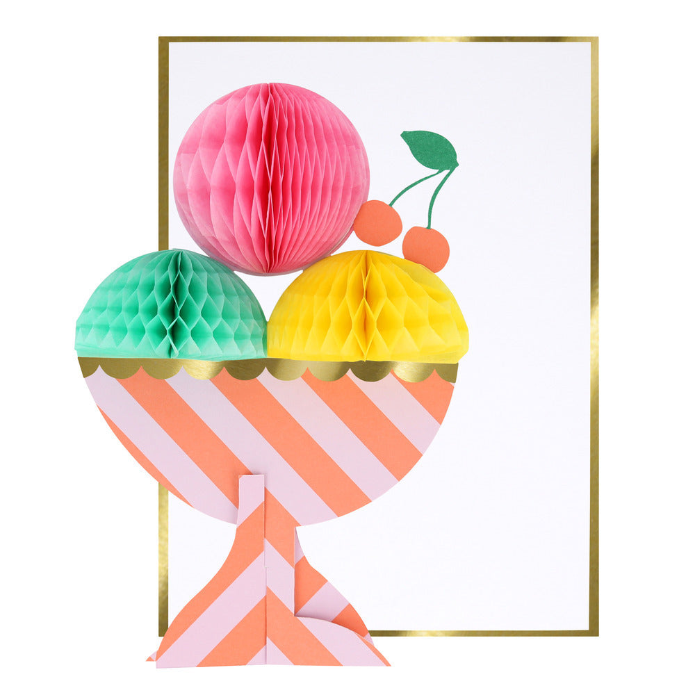 Tarjeta - copa de helado (happy birthday)