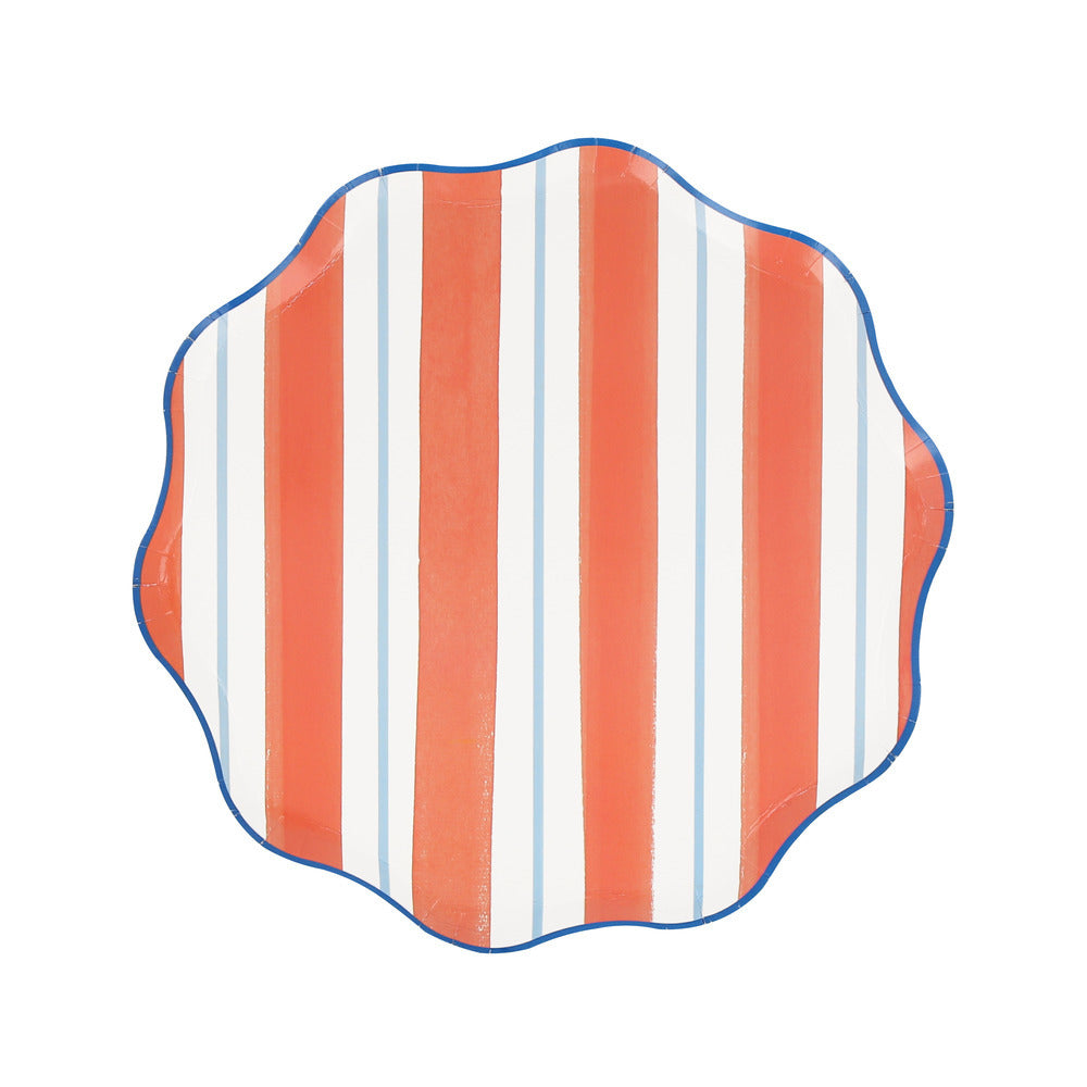 Platos preppy stripes - medianos