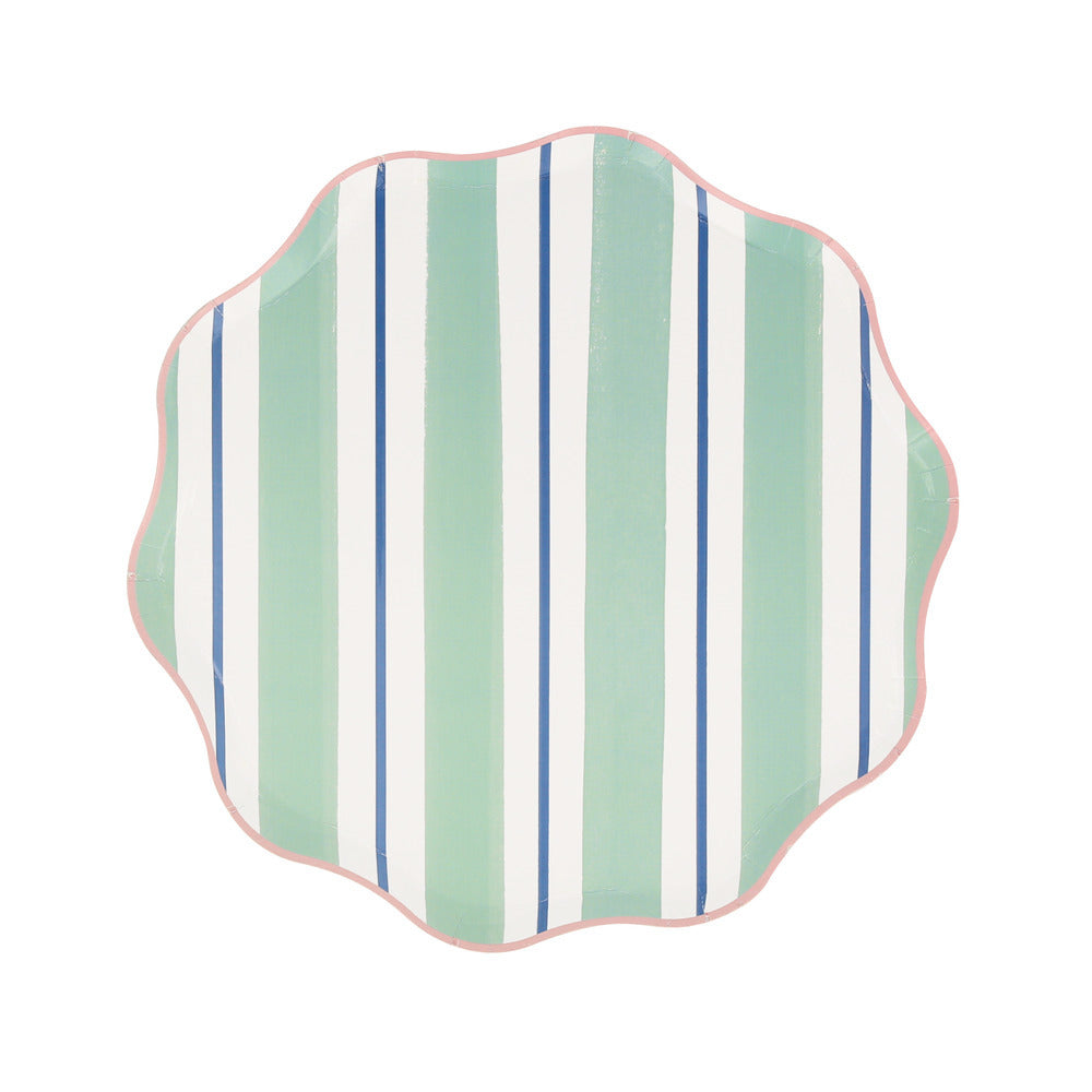Platos preppy stripes - medianos
