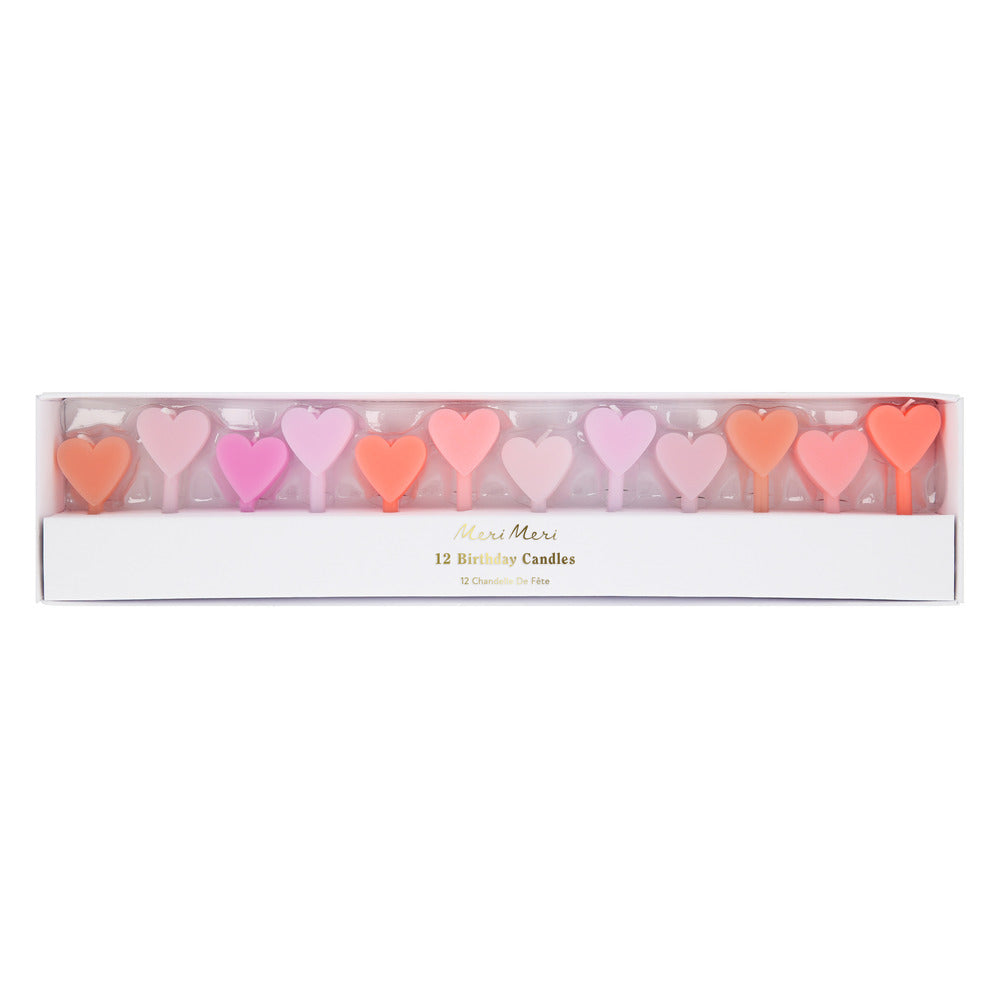 Velas mini con forma de corazones