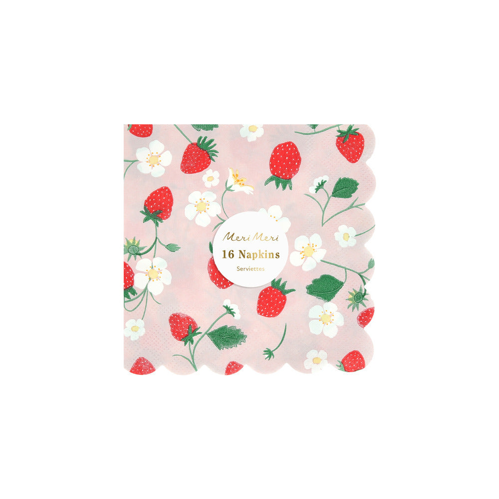 Servilletas frutillas - pequeñas