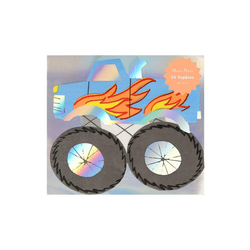 Servilletas con forma de monster truck
