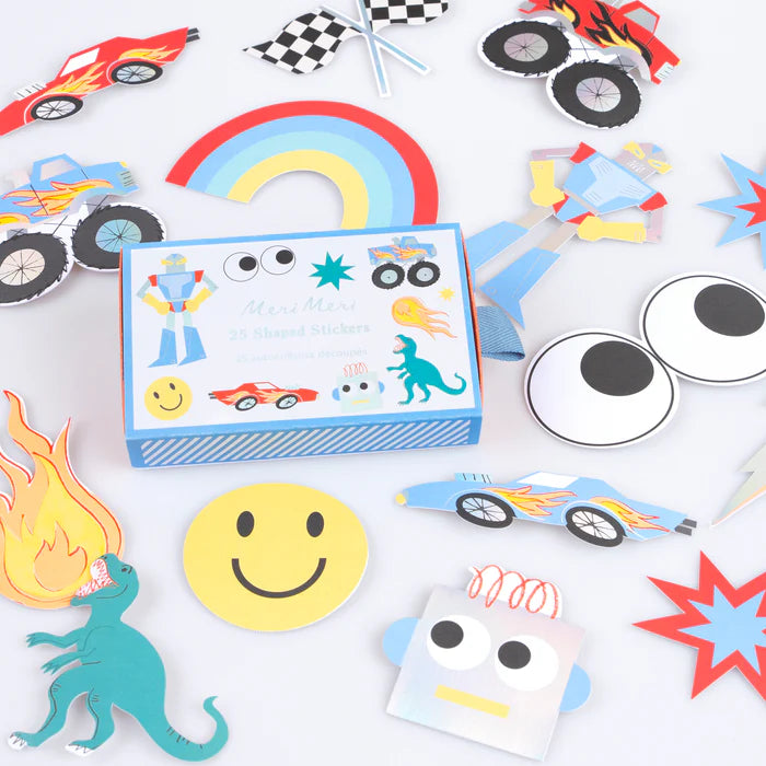 Stickers en cajita - caja de juguetes