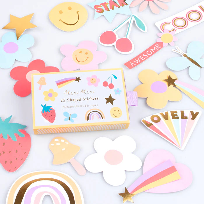 Stickers en cajita - iconos felices