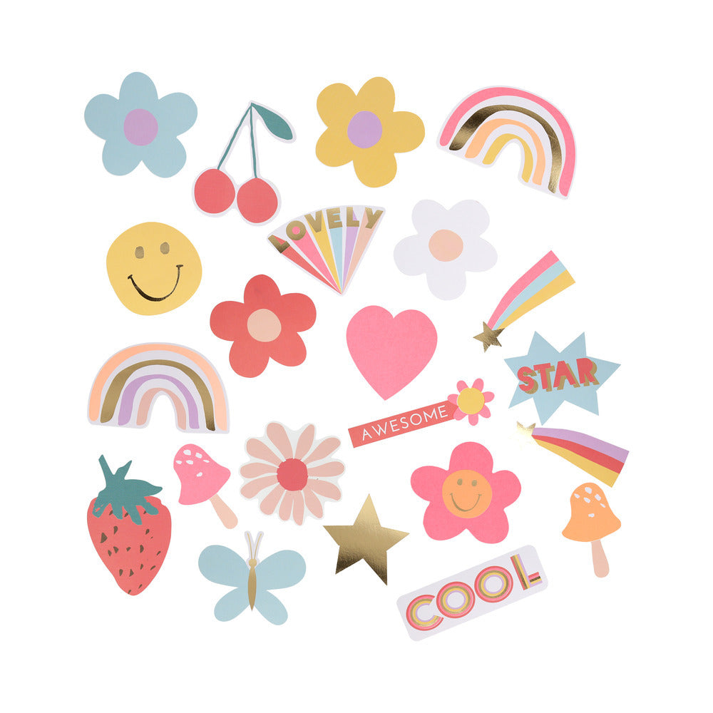 Stickers en cajita - iconos felices