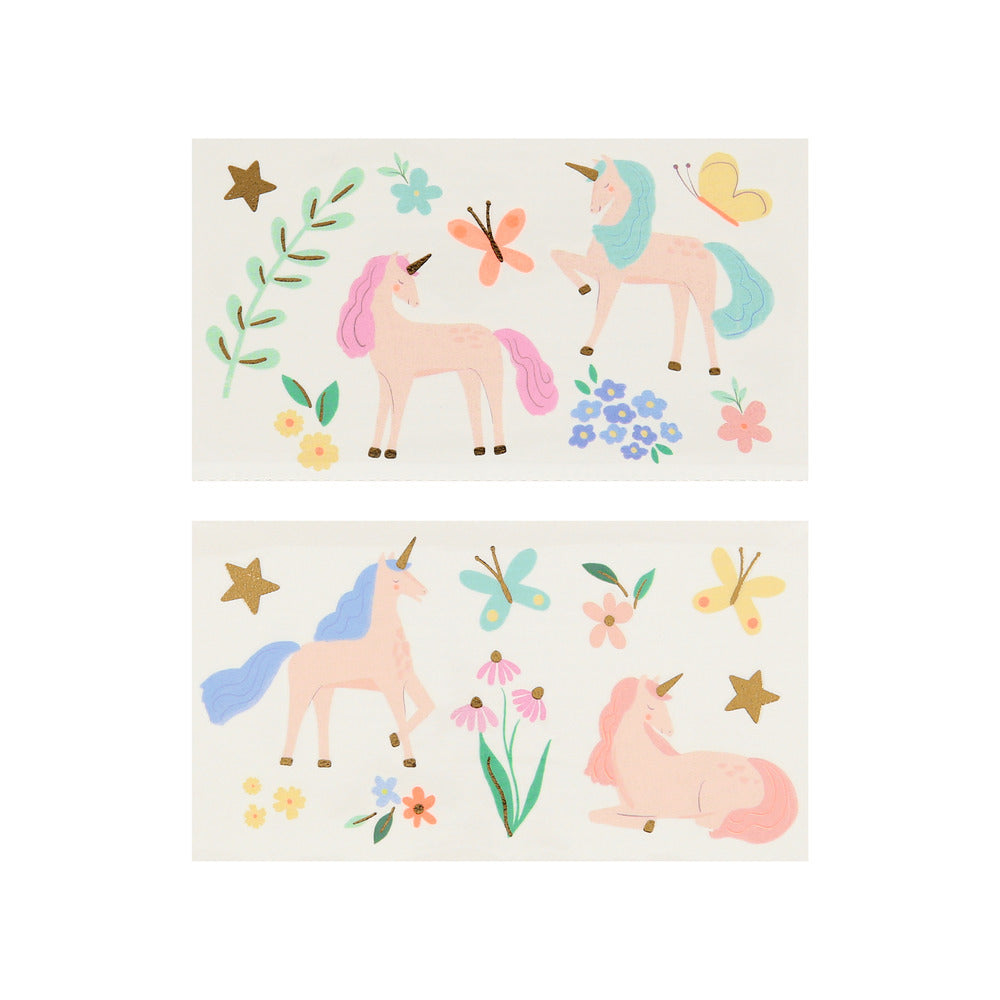 Tatuajes - unicornios con flores