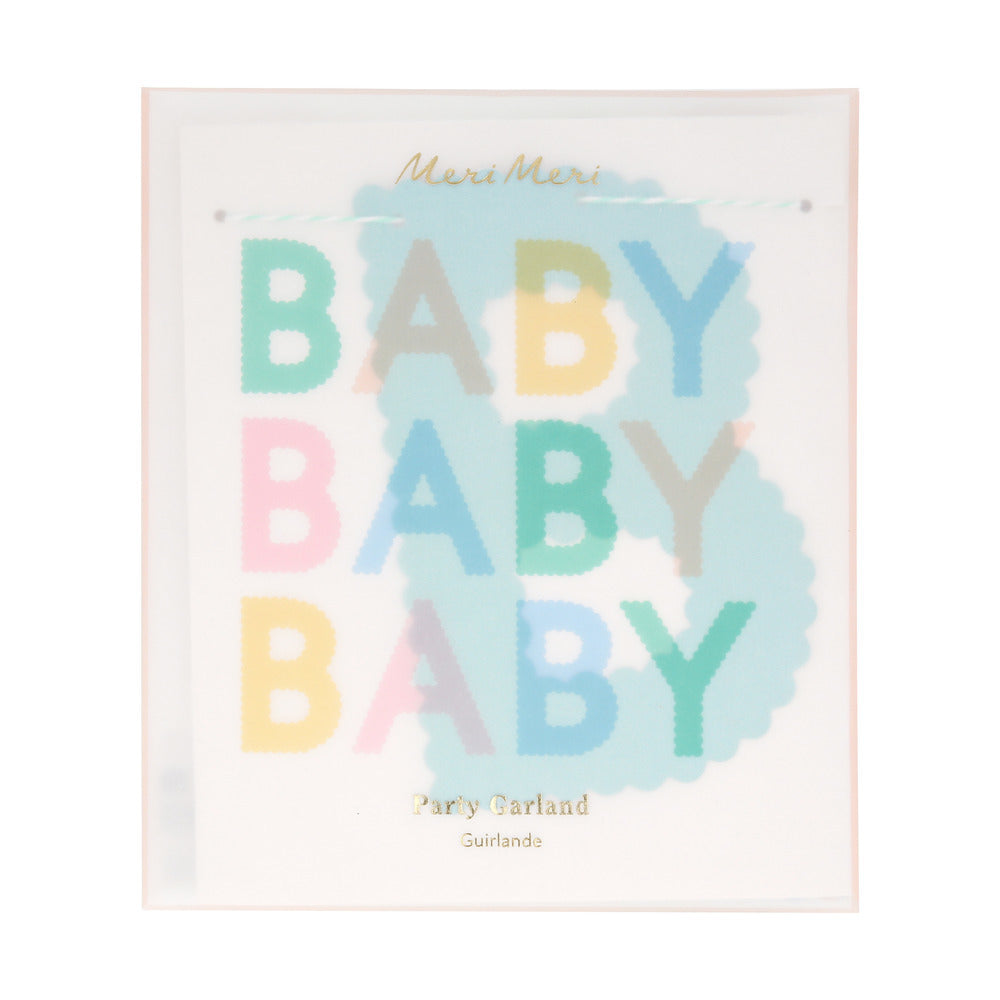 Guirnalda orillas onduladas - Baby pastel