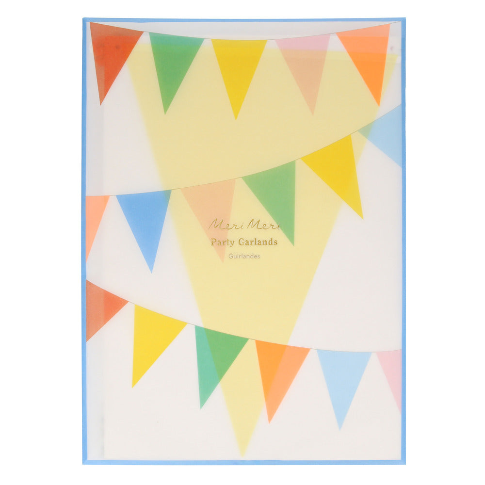 Guirnaldas con triangulos de papel de seda (2 unidades)