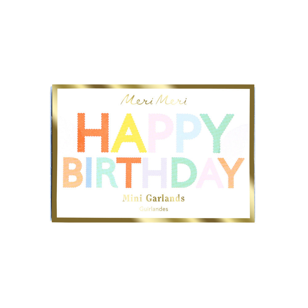 Guirnalda mini en cajita - Happy Birthday