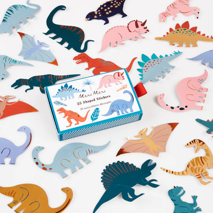 Stickers en cajita - dinosaurios