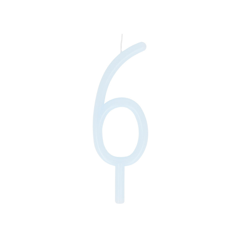 Vela número 6 - delgada celeste