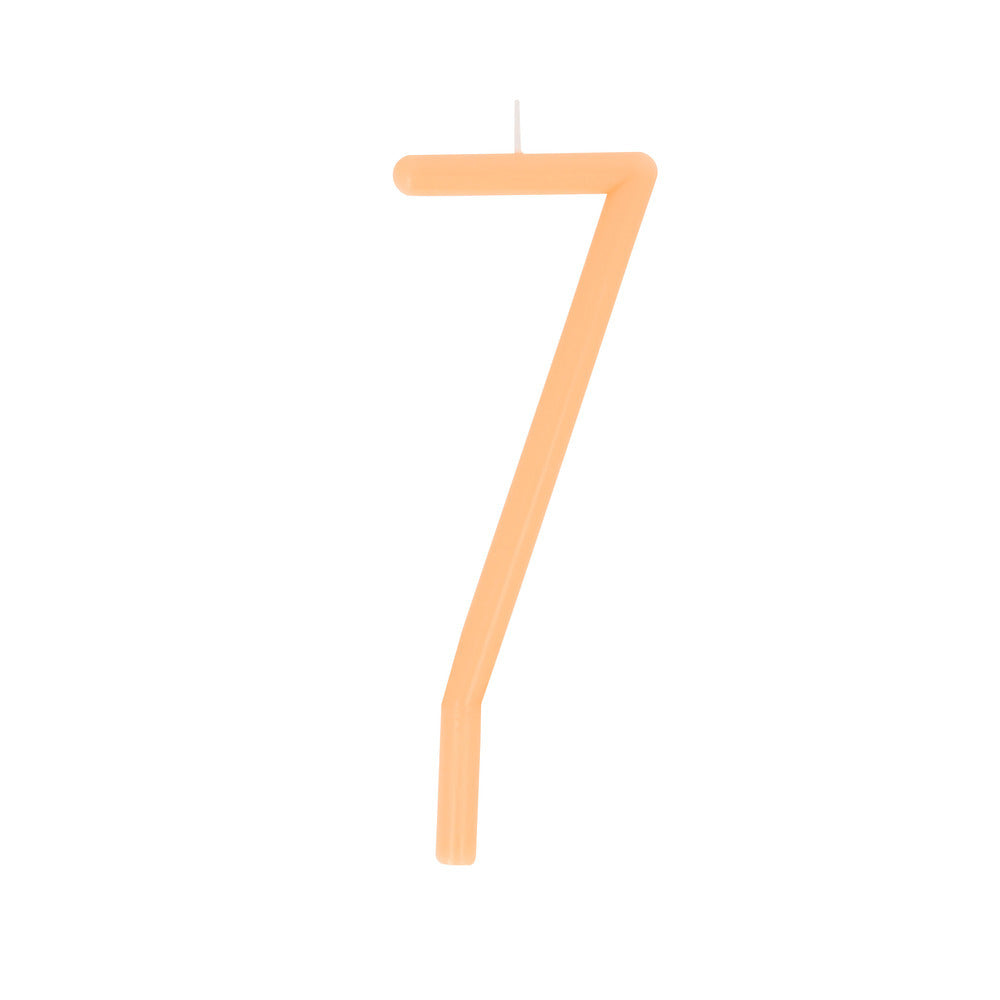Vela número 7 - delgada damasco