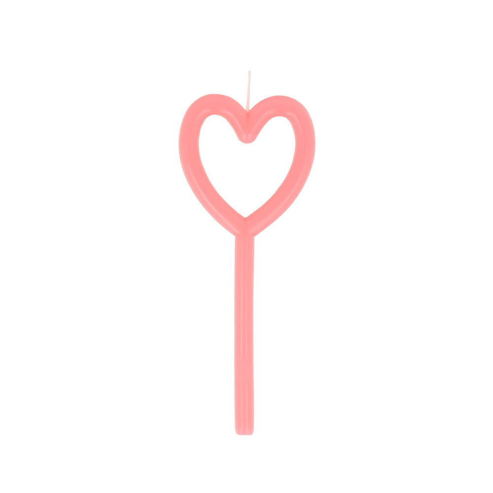 Vela corazon - delgada rosada