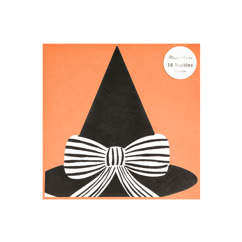 Servilletas con forma de gorro de bruja