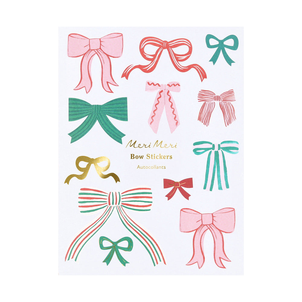 Hojas de stickers - lazos de Navidad (10 hojas)
