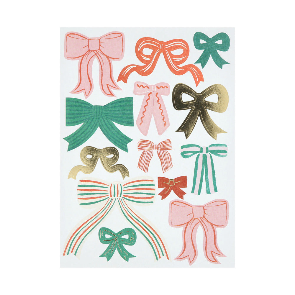 Hojas de stickers - lazos de Navidad (10 hojas)
