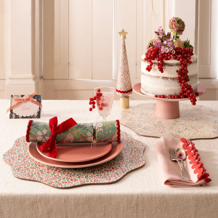 Porta nombre colores Navidad Liberty