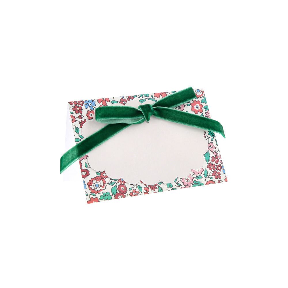 Porta nombre colores Navidad Liberty