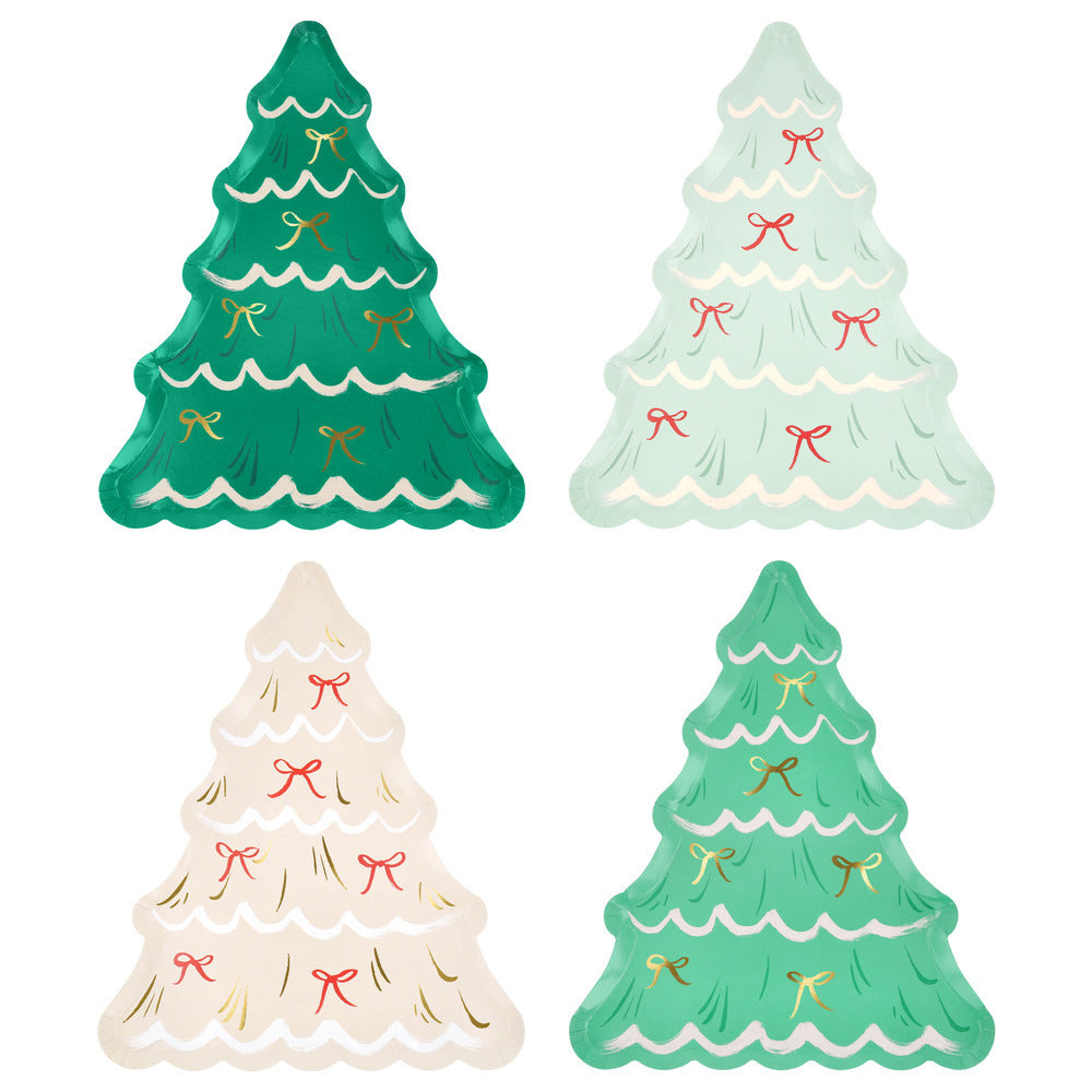 Plato con forma de arbol de Navidad