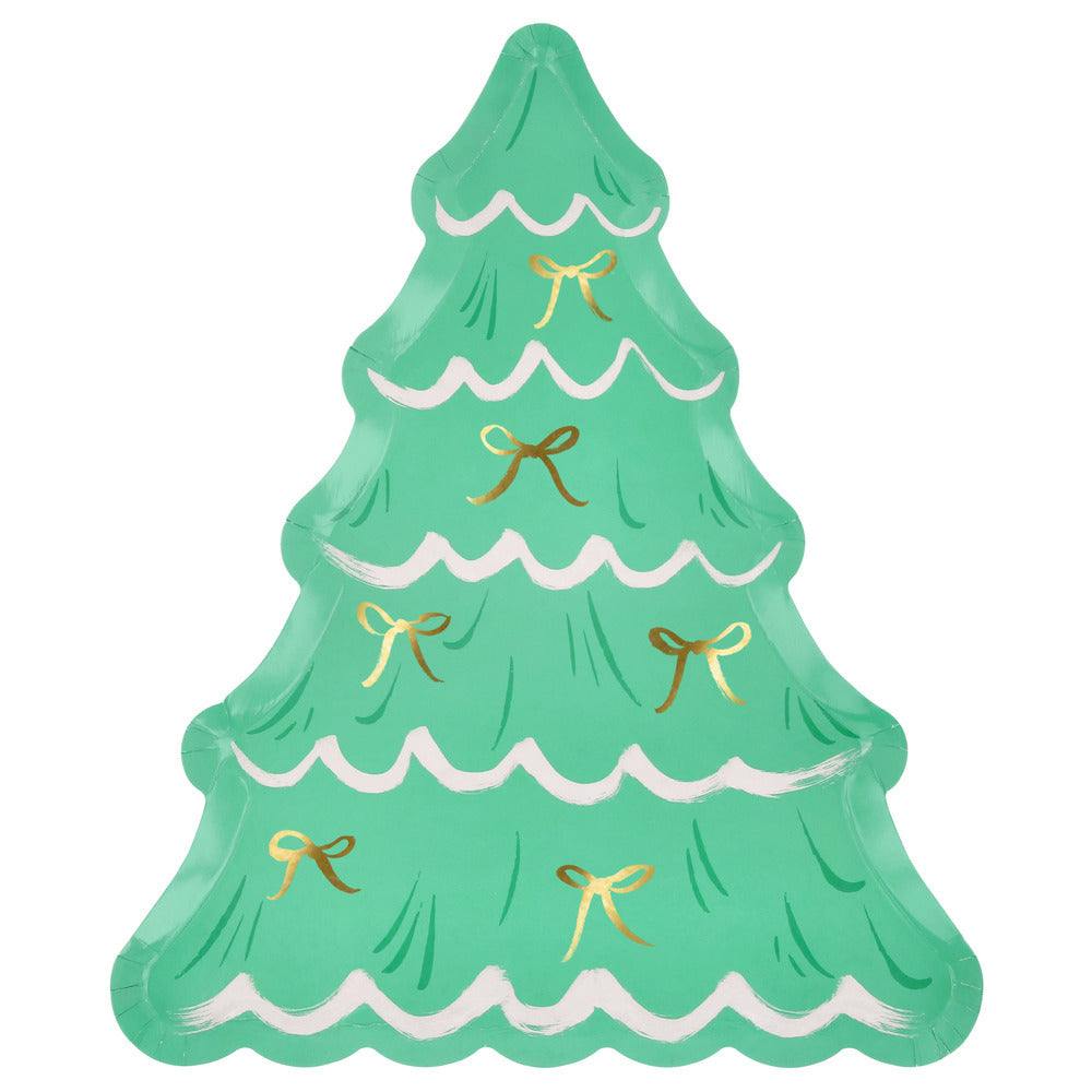 Plato con forma de arbol de Navidad