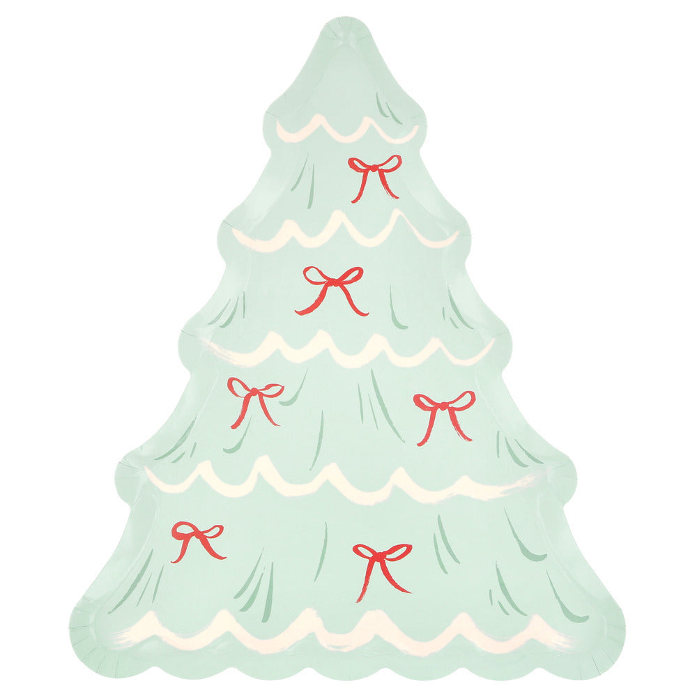 Plato con forma de arbol de Navidad