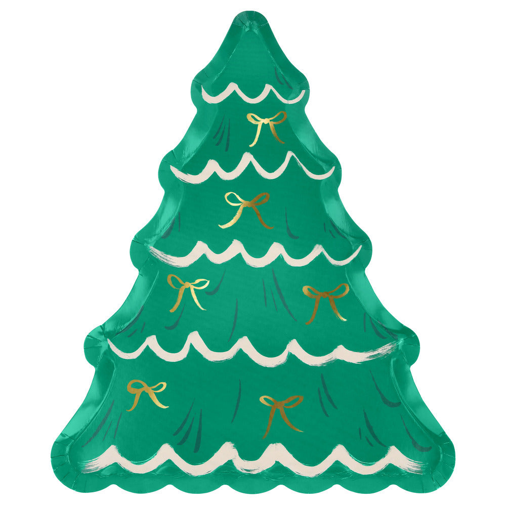Plato con forma de arbol de Navidad