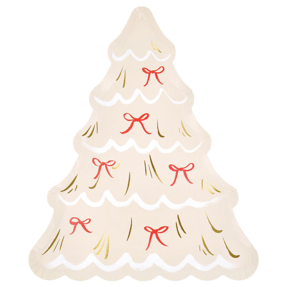 Plato con forma de arbol de Navidad