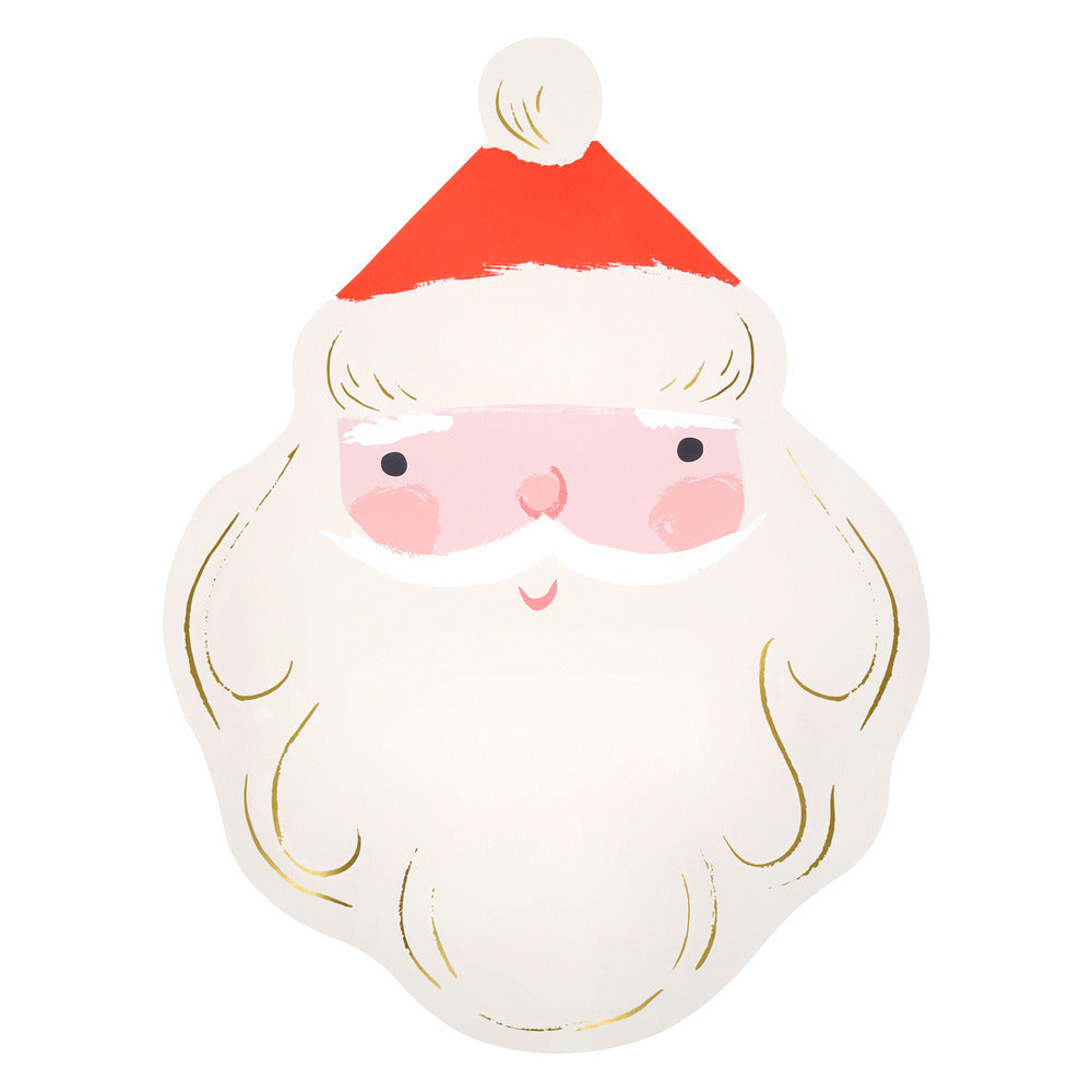 Individuales de papel con forma de Santa