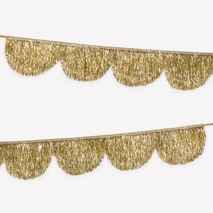 Guirnalda flecos metalizados - dorado