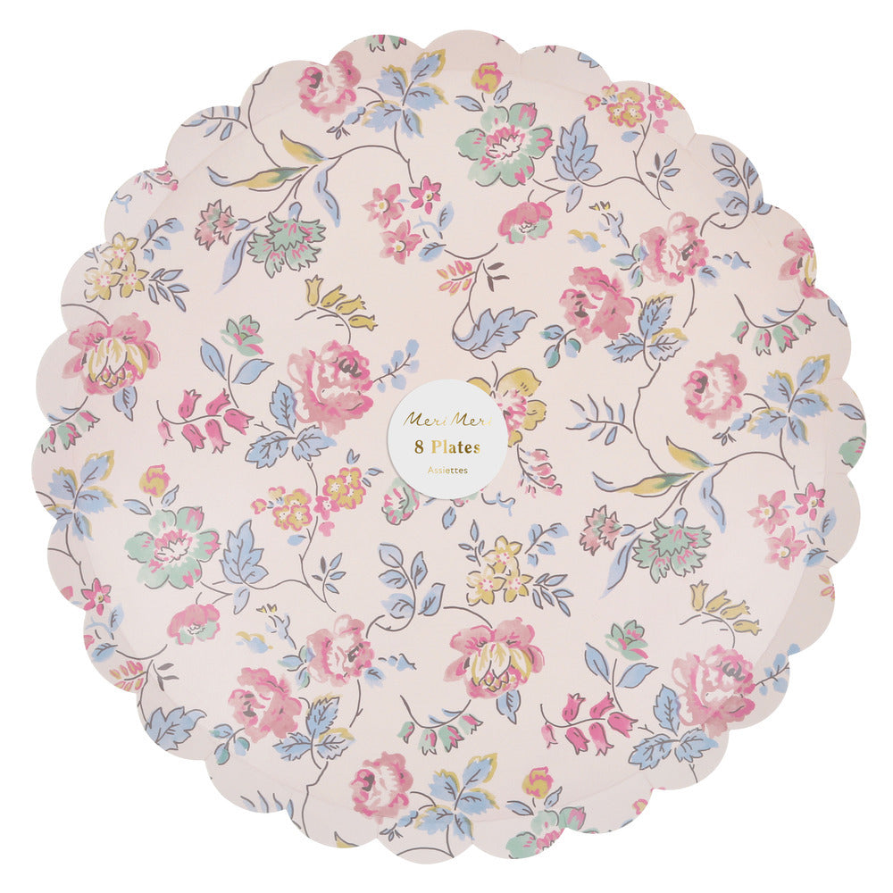 Platos con diseño chintz floral - grandes