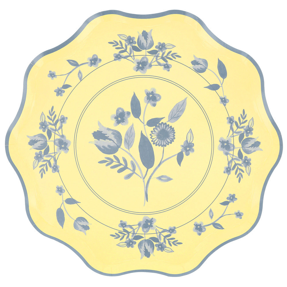 Platos con diseño botánico vintage - grandes