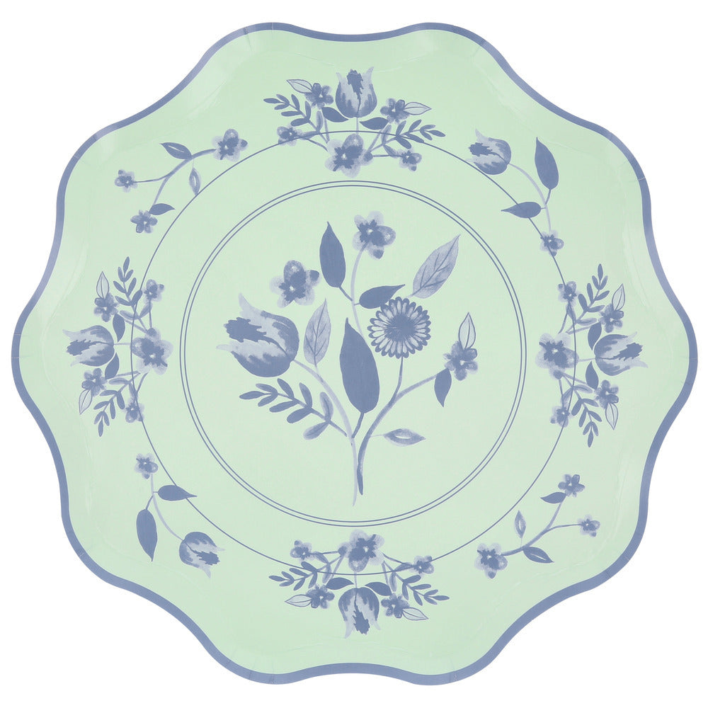 Platos con diseño botánico vintage - grandes