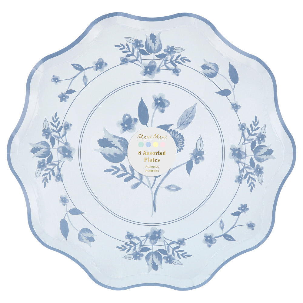 Platos con diseño botánico vintage - grandes